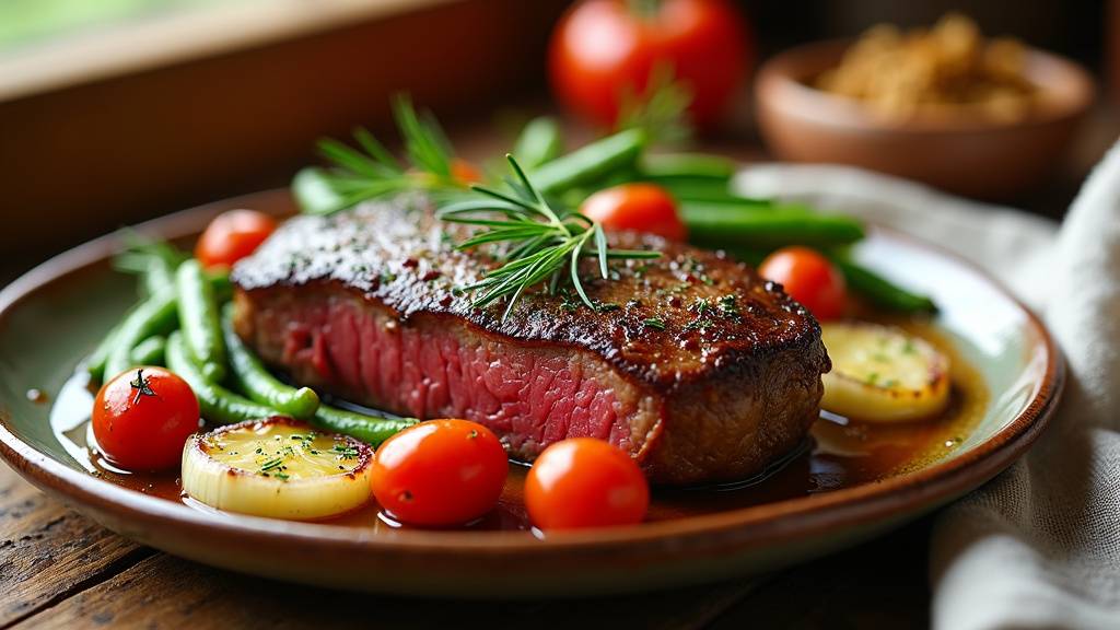 Purée de pommes de terre crémeuse et dorée avec une noix de beurre fondu
