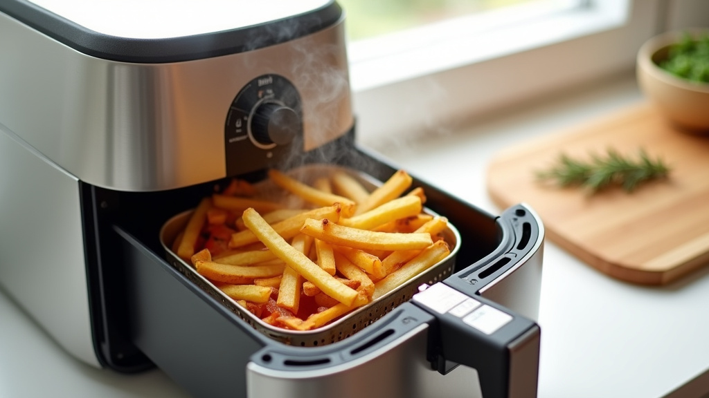 Air Fryer Moulinex posée sur un plan de travail de cuisine moderne