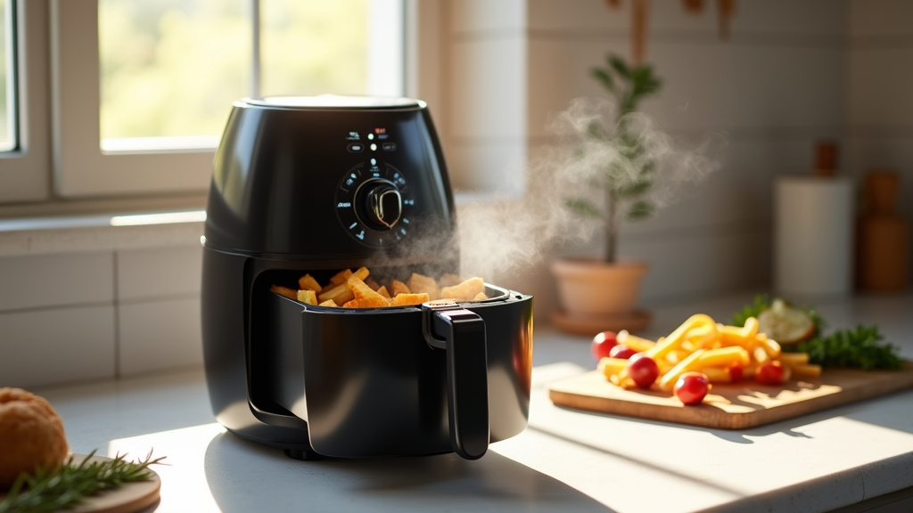 Air Fryer Ninja sur un plan de travail de cuisine moderne