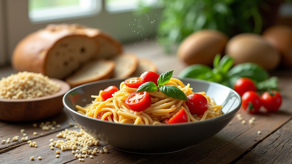 Tableau comparatif des apports en glucides de différents aliments : céréales, fruits, légumineuses