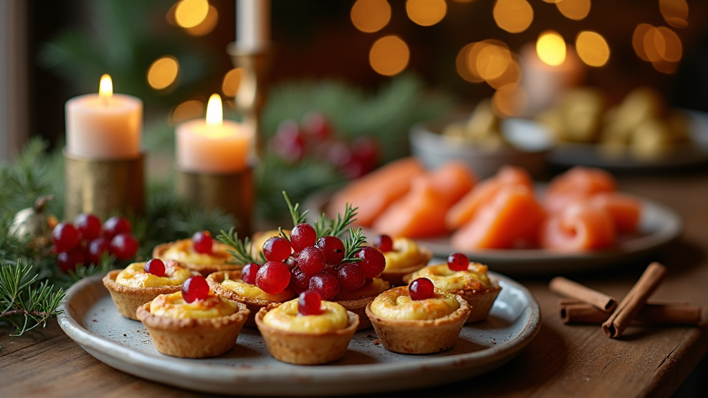 Verrines de Noël élégantes avec avocat, saumon et fromage