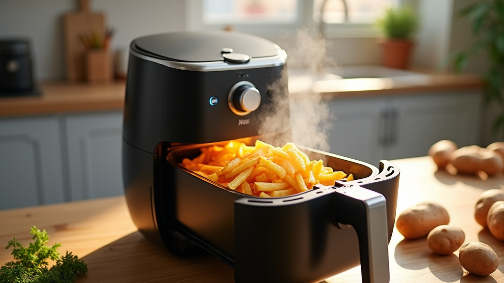 Différents modèles d'Air Fryer alignés sur un plan de travail