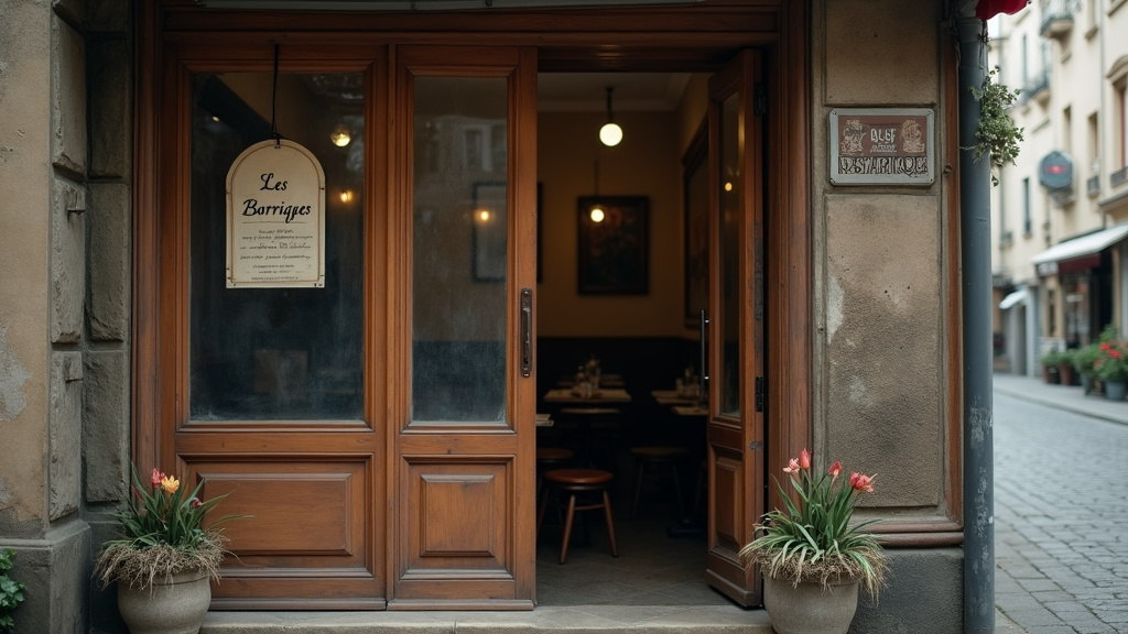 Intérieur du restaurant Les Barriques avant transformation
