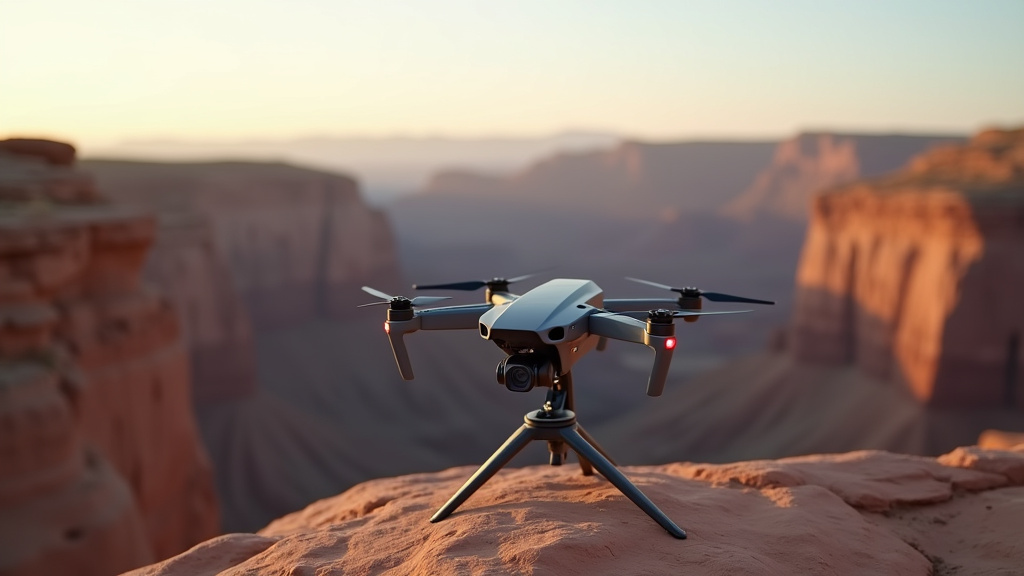 Comparaison de drones 4K modernes sur une table d'exposition