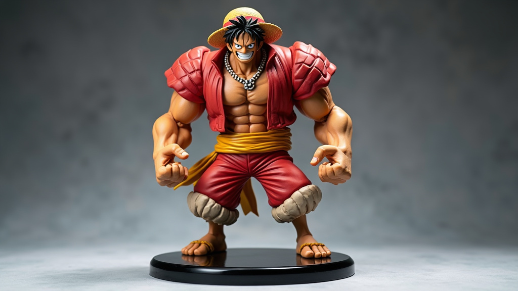 Collection de figurines Luffy Gear 4 de différentes tailles et formes