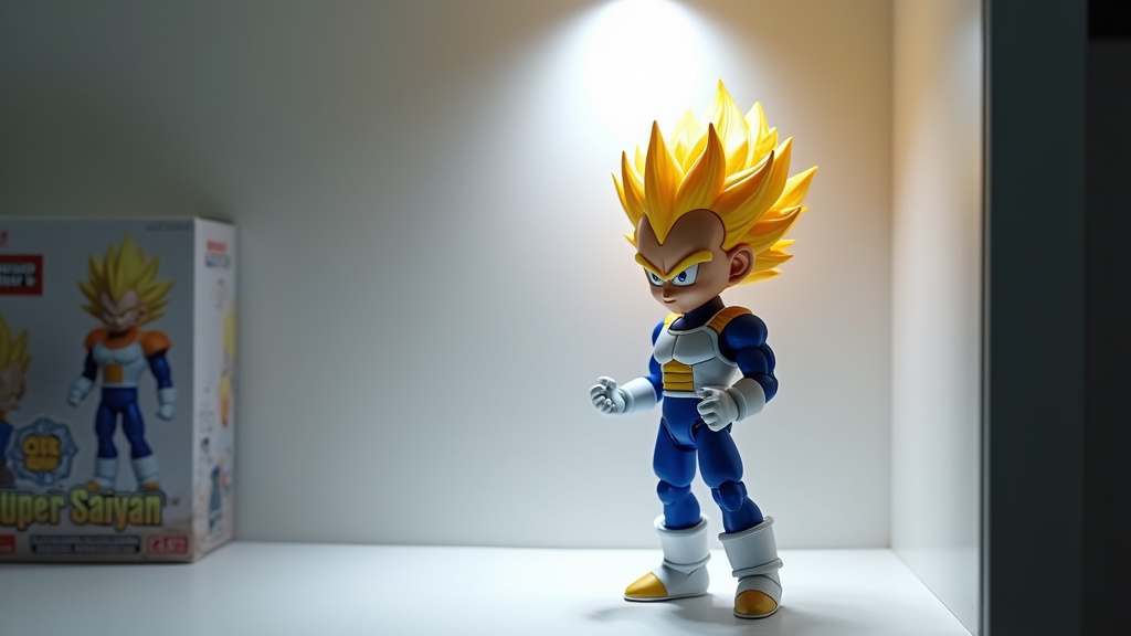 Collection de figurines Vegeta dans différentes transformations Super Saiyan