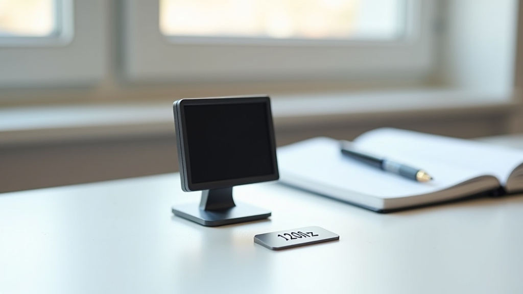 Configuration de bureau avec écran 120Hz et périphériques modernes