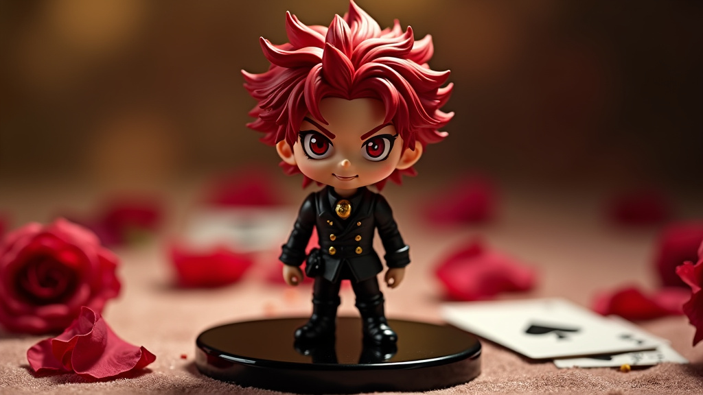 Figurine Hisoka Morow de Hunter x Hunter en position de combat avec son sourire caractéristique