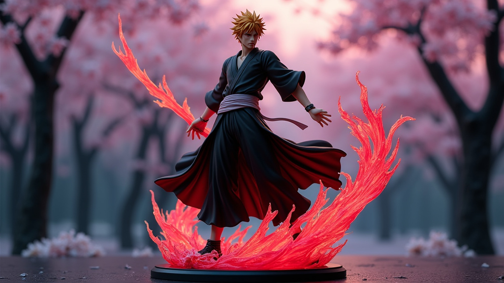 Comparaison des différents styles de figurines Ichigo Kurosaki : statique, articulée et Funko Pop