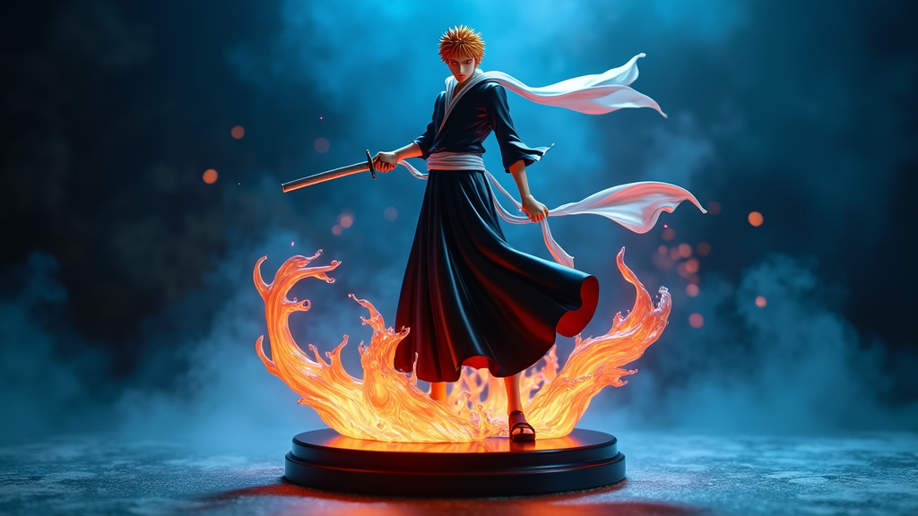 Collection de figurines Ichigo Kurosaki dans différents styles et poses