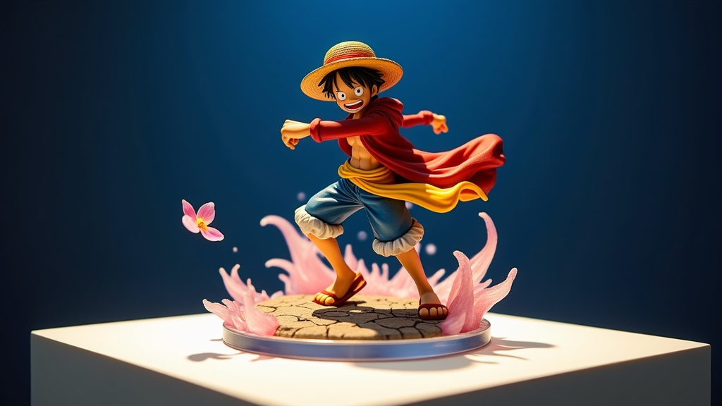 Packaging de figurine Luffy Gear 5 avec boîte d'origine et accessoires