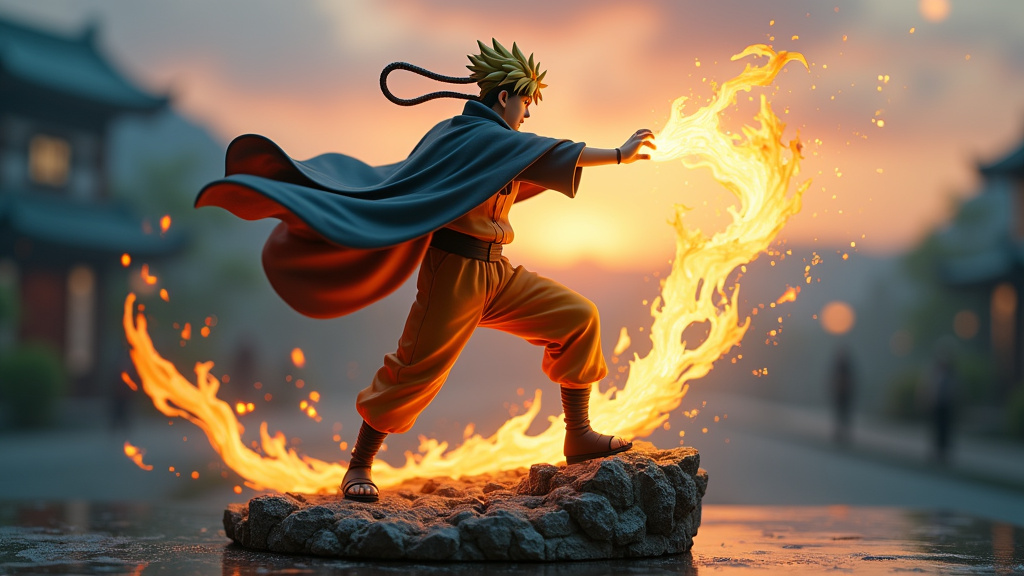 Collection de figurines de Minato Namikaze, du Quatrième Hokage de Naruto
