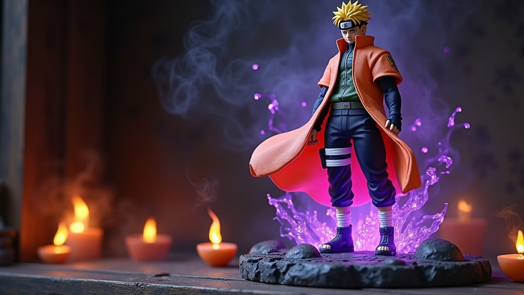 Détail des yeux Rinnegan de la figurine Naruto Ermite Rikudo
