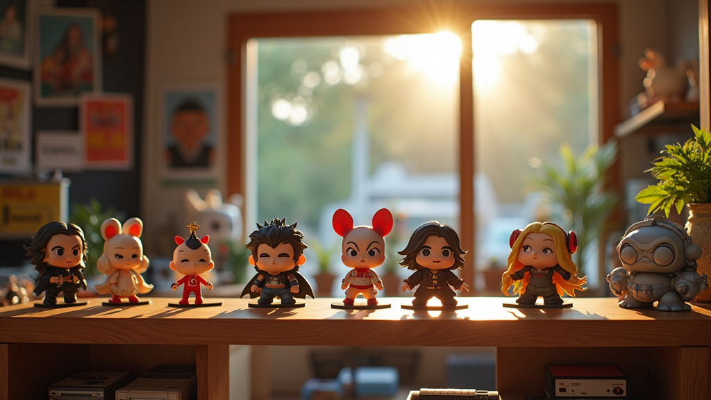 Vitrine de figurines manga dans une boutique de Montpellier