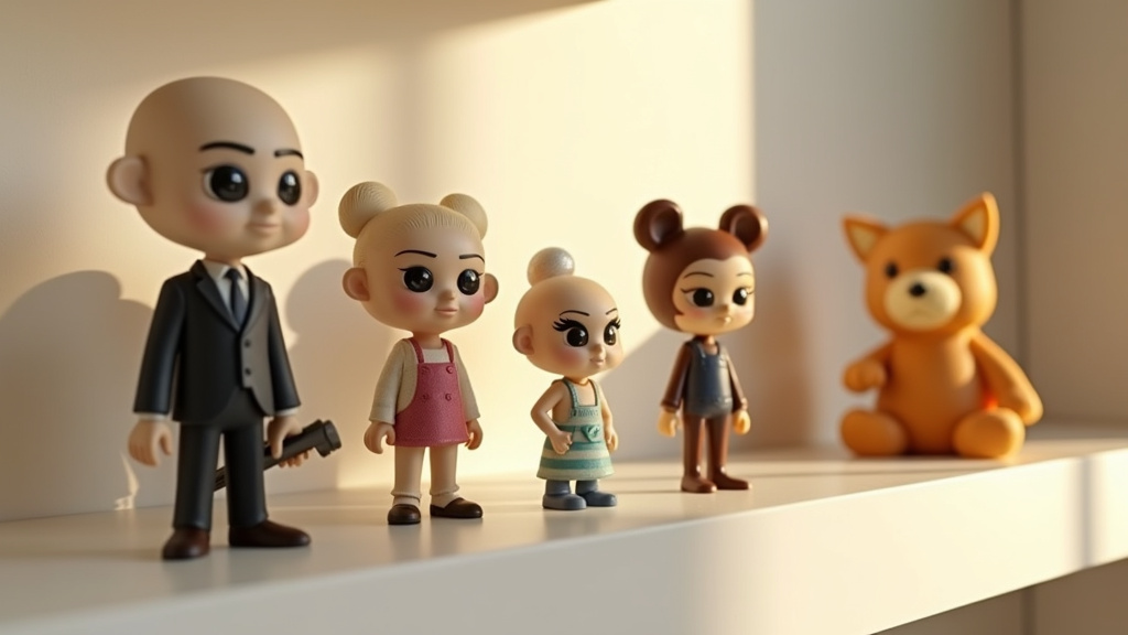 Figurines détaillées de Anya et Loid Forger dans des poses caractéristiques de la série