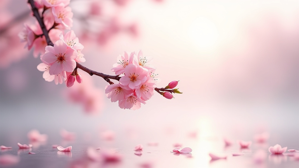Chemin bordé de cerisiers en fleur sakura au Japon
