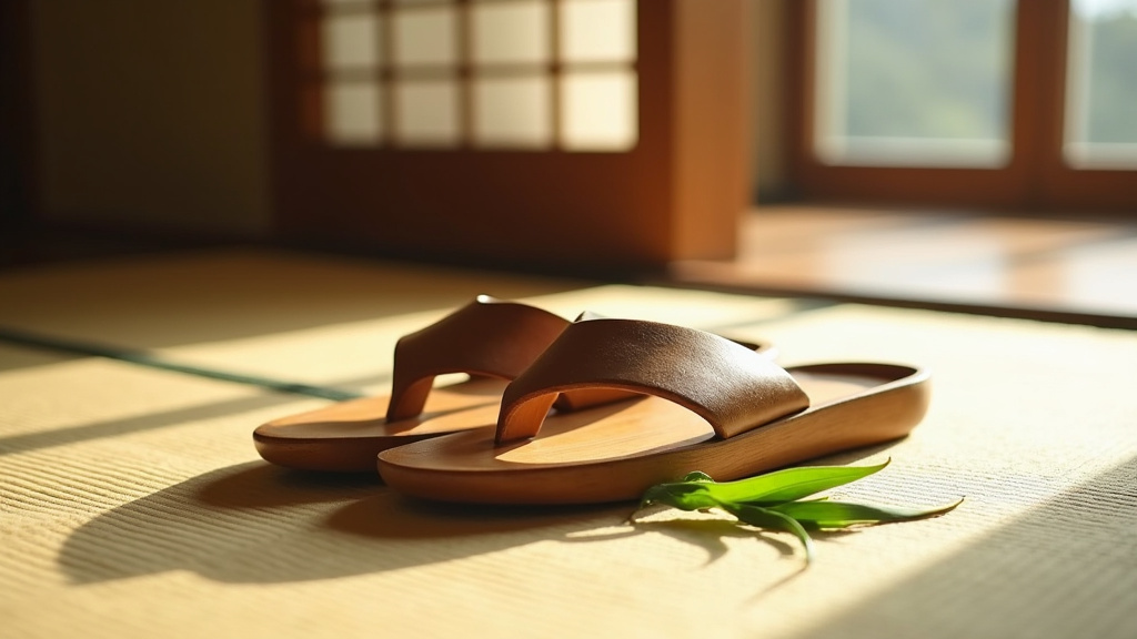 Collection de geta japonaises de différents styles et hauteurs