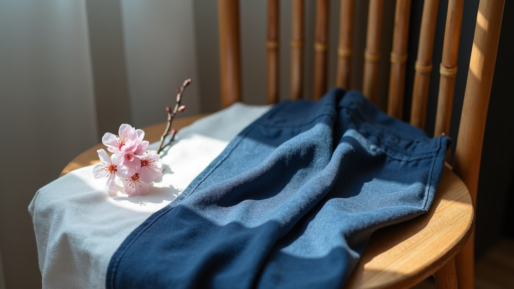 Illustration historique d'un ouvrier japonais portant un pantalon monpe traditionnel
