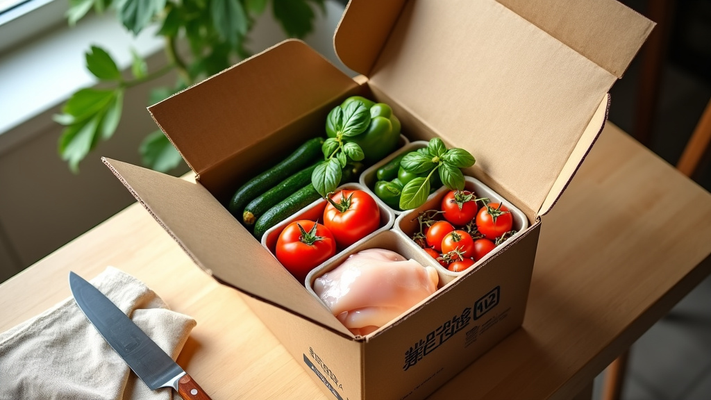 Ingrédients frais de Quitoque avec légumes de saison et viande de qualité