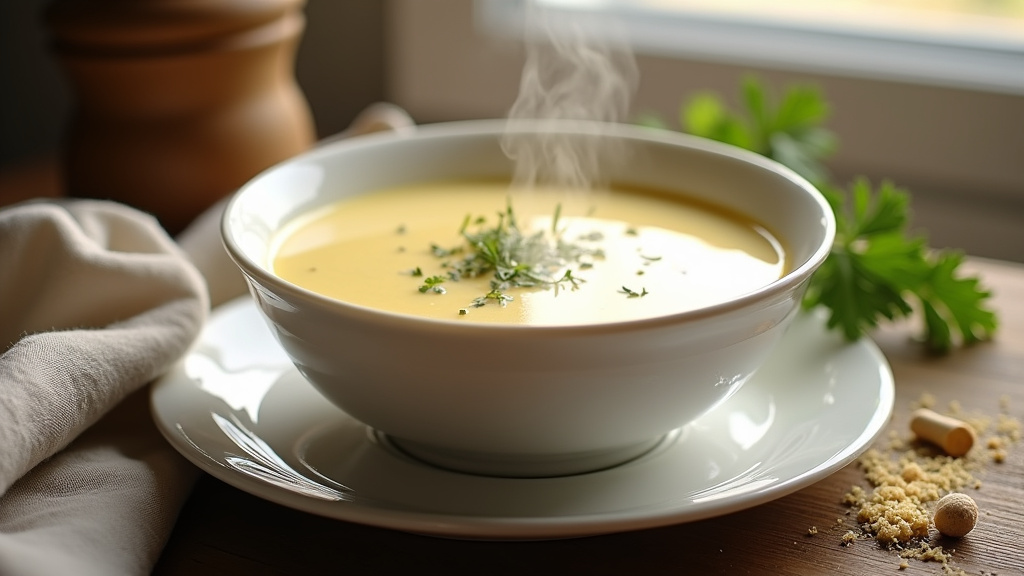 Comparaison visuelle entre une béchamel classique et une béchamel sans farine, montrant la différence de texture et d'aspect