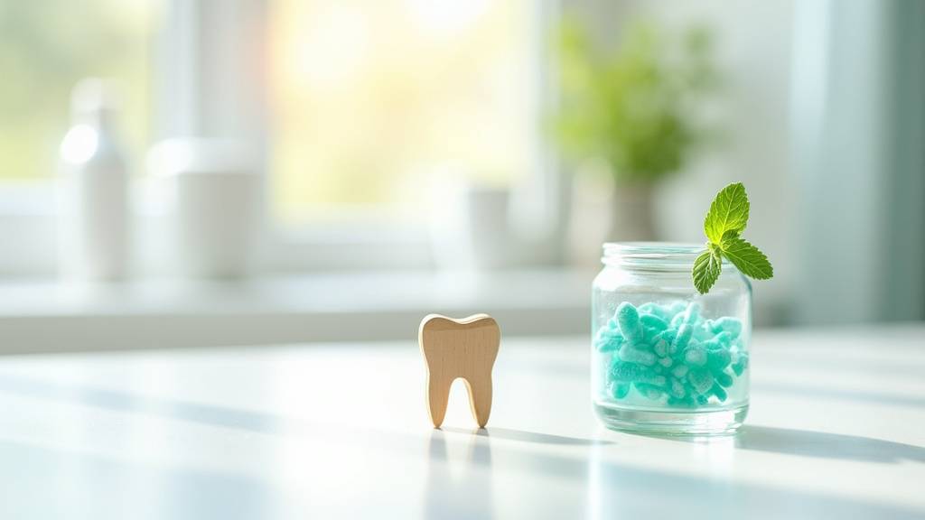 Illustration du microbiote buccal avec des bactéries bénéfiques et pathogènes