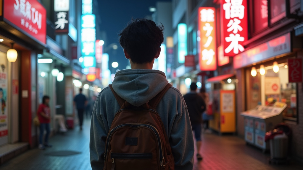 Exposition immersive de culture otaku avec des projections lumineuses et des visiteurs émerveillés